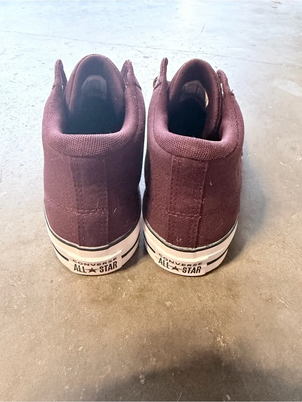 Converse High Top Sneakers - Maroon and White - Picture 3 of 4
